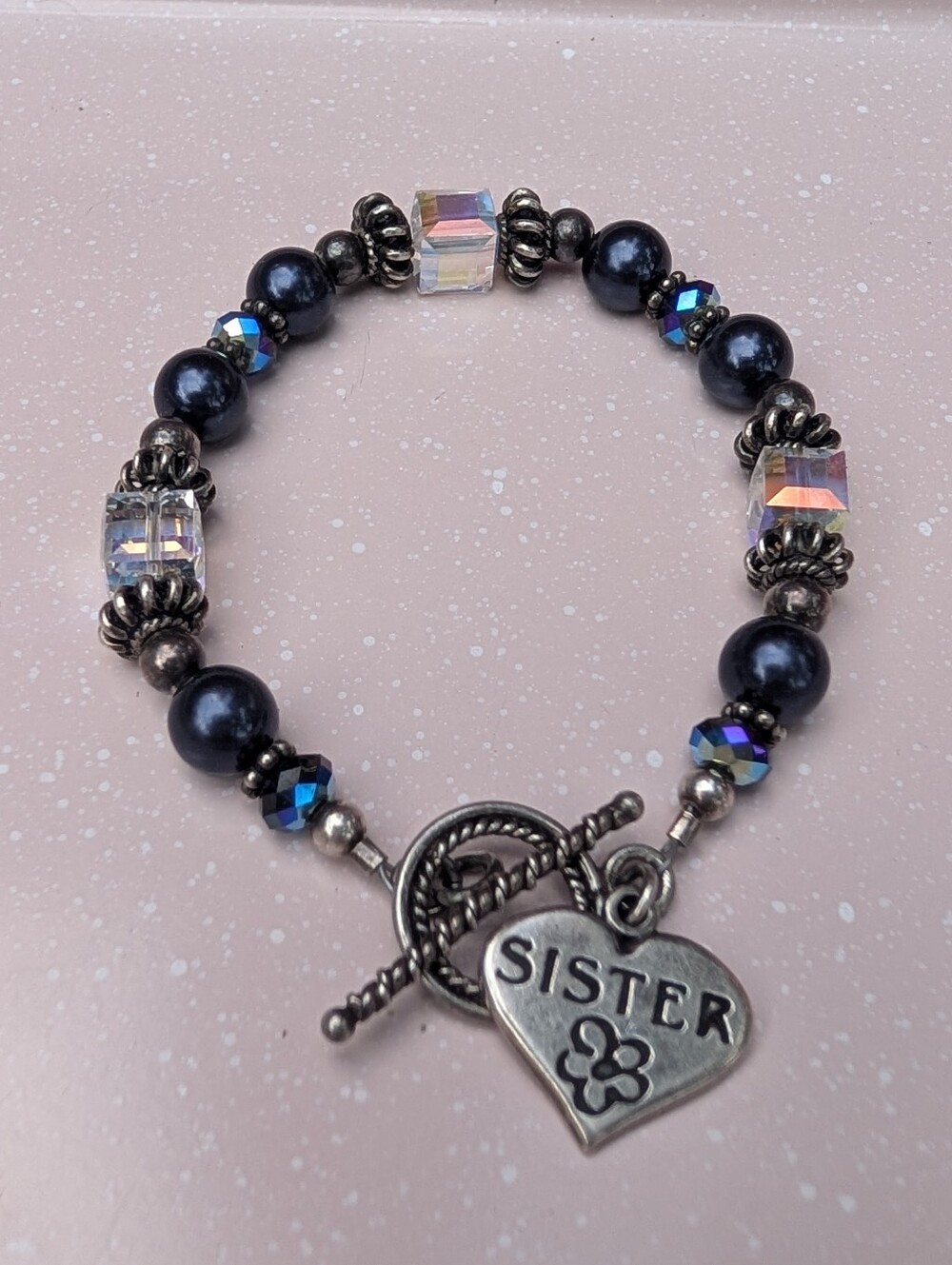 Charm Bracelet Crystal Beaded Bracelet 925 SJC